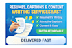 write resume, captions, and content