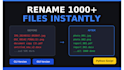 automate bulk file renaming and organization with a python tool