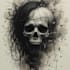 create dark art, horror or skull artworks illustration