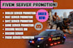 fivem server promotion, fivem server ads,rust,minecraft gaming server promotion