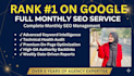 do full monthly SEO management for google rankings