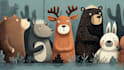 make cute animal illustration