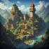 illustrate environments, landscapes, board game, concept art