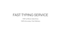 do fast and accurate typing