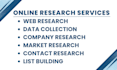 do online research and web research