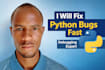 fix bugs, debug and optimize your python code professionally