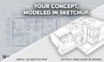 design and make 3d model on sketchup