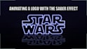 create a professional neon saber logo animation