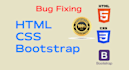 fix HTML CSS bootstrap bugs and responsive issues