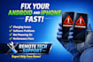 help you fix android and iphone problems and troubleshoot issues remotely