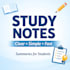 write clear and easy to understand study notes or summaries