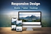 create responsive HTML CSS javascript website