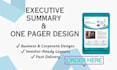 design an executive summary and a one pager
