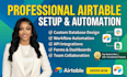 setup airtable database automation softr web app CRM and integrations