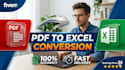 do expert PDF to excel conversion and data entry work