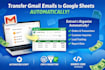 transfer gmail email data to google sheets