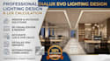 do professional dialux evo lighting design, lux calculation