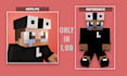 create the best custom minecraft skins pfp in your thought