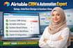 design airtable crm, setup airtable interface and automation airtable kaban view