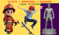 convert 2d image to  3d printable model, picture to 3d convert image to stl file