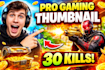 design professional gaming youtube thumbnail