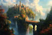 do fantasy background and landscape