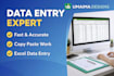 do data entry and copy pasting