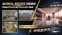 do cinematic ai video real estate tour from property photos veo3 kling ai runway
