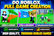 do roblox full game creation, steal a brainrot, grow a garden or simulator game