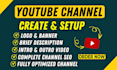 create and setup youtube channel