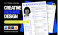 design a modern creative resume and CV