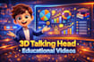create 3d talking objects video, talking head and educational video ai avatar