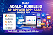 build adalo bubble io, ai api web app saas mobile app softr airtable glide, ai