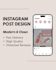 design modern instagram posts and simple logo