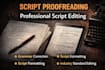 script proofreading script editing screenplay editing script formatting