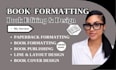 do book formatting, paperback formatting line and layout design