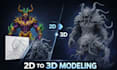 convert 2d to 3d model, image to 3d printable stl, character, figurine