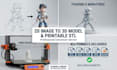 convert 2d image to 3d model and printable stl character