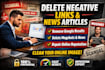 delete negative links and remove bad google search results permanently