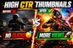 design high CTR gaming youtube thumbnails
