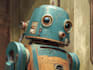 create a unique futuristic robot character illustration