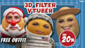 create 3d ar vtuber filters streaming avatar for snap camera and lens studio