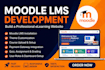 develop moodle lms, elearning website and integrate payments, create courses
