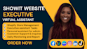 showit website executive virtual assistant personal assistant for admin shopify