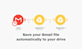 develop ai system to automatically save your gmail file to google drive
