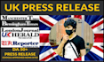 write press release and UK press release distribution submit UK press release