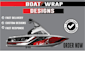 create professional boat wrap,  vehicle wrap design, car or van wrap