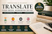 translate your e book, workbook or PDF