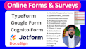 design responsive online form survey, quiz using google forms, jotform