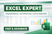 create advanced excel formulas, dashboards, and automation and macros